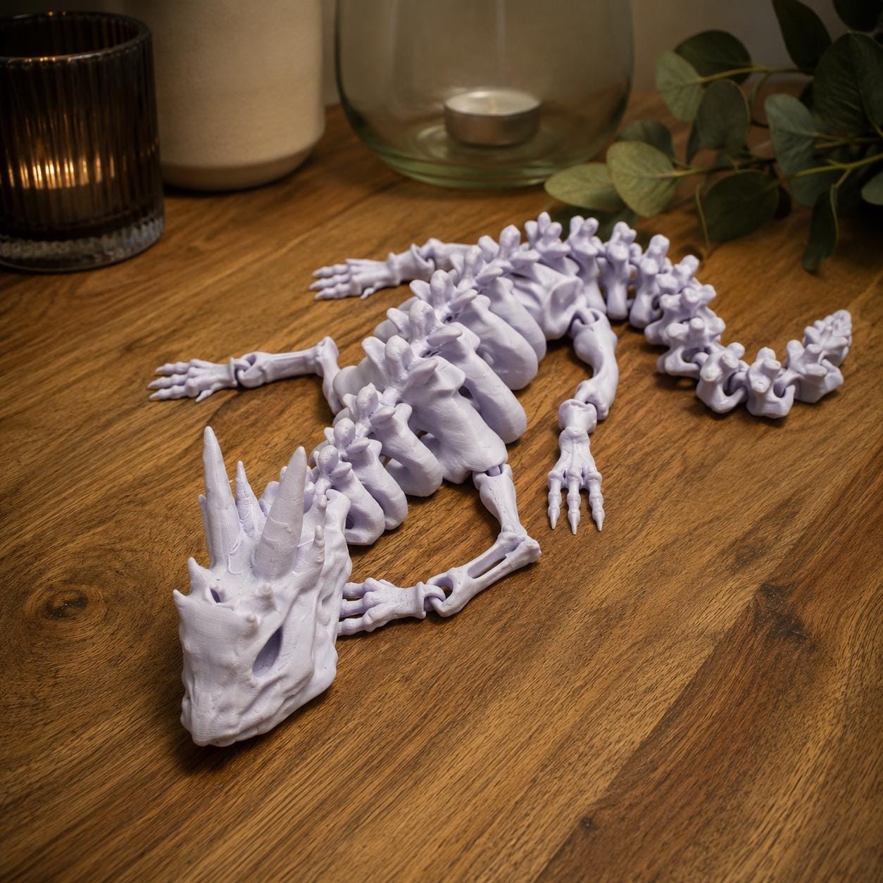 Skelettdrache | Bewegliche 3D-Druck Figur | Fantasy Deko & Geschenk