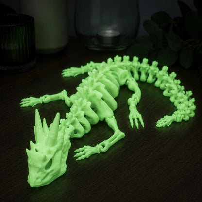 Skelettdrache | Bewegliche 3D-Druck Figur | Fantasy Deko & Geschenk