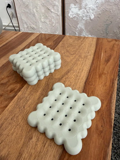 Untersetzer Set im Bubble Design | 3D Druck Untersetzer | Moderne Tischdeko | Getränkeuntersetzer | Geschenkidee Einzug