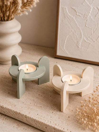 Moderner Teelichthalter | Skandinavische Deko | 3D gedruckter Kerzenhalter | Minimalistische Wohnaccessoires | Geschenkidee