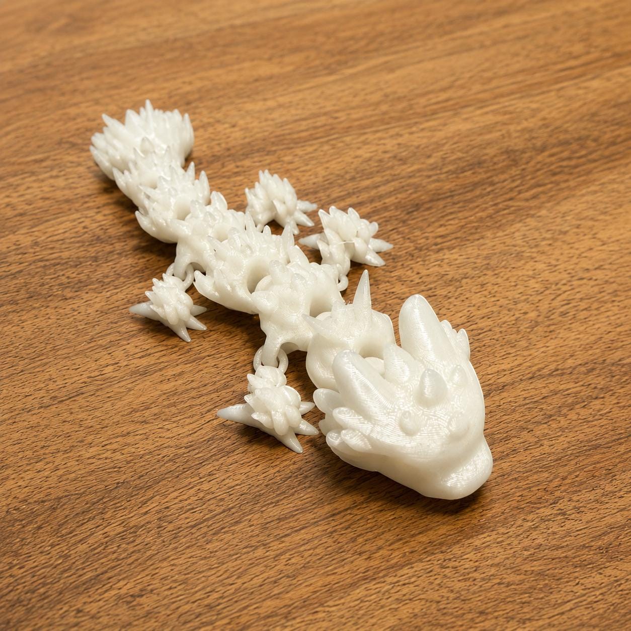 Kristalldrache | Bewegliche 3D-Druck Figur | Flexi Drache | Glow in the Dark optional