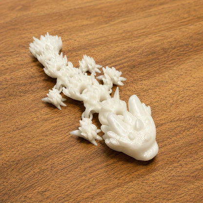Kristalldrache | Bewegliche 3D-Druck Figur | Flexi Drache | Glow in the Dark optional