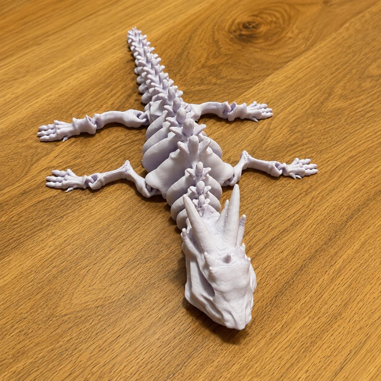 Skelettdrache | Bewegliche 3D-Druck Figur | Fantasy Deko & Geschenk