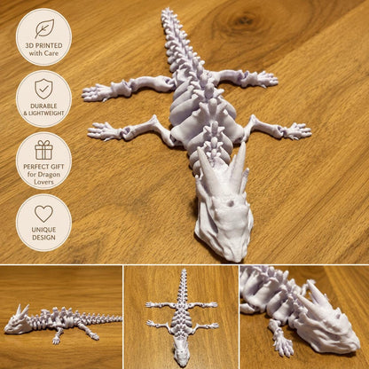 Skelettdrache | Bewegliche 3D-Druck Figur | Fantasy Deko & Geschenk