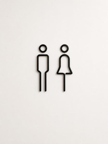 WC Schild | Toilettenschild | Damen Herren