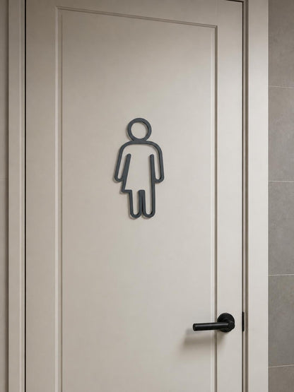WC Schild | Toilettenschild | Unisex | Divers
