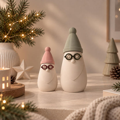 Weihnachtswichtel mit Brille