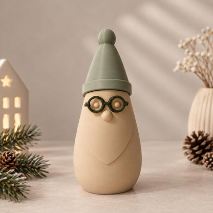 Weihnachtswichtel mit Brille