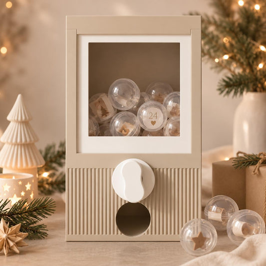 Kapselautomat Adventskalender zum Befüllen | Kapselmaschine mit Kapseln | DIY Adventskalender wiederverwendbar