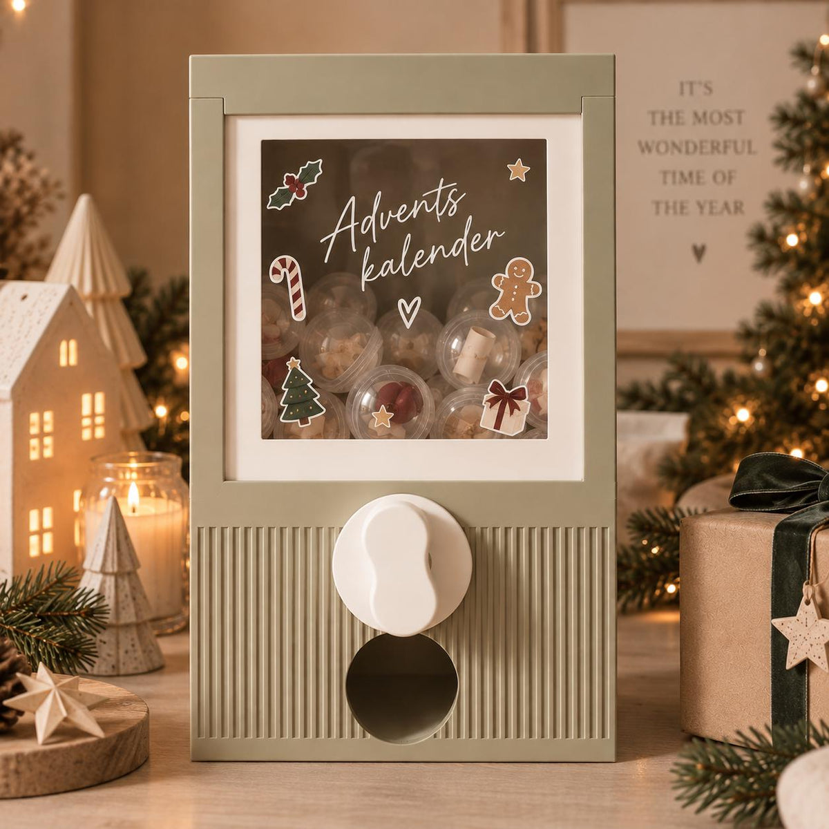 Kapselautomat Adventskalender zum Befüllen | Kapselmaschine mit Kapseln | DIY Adventskalender wiederverwendbar