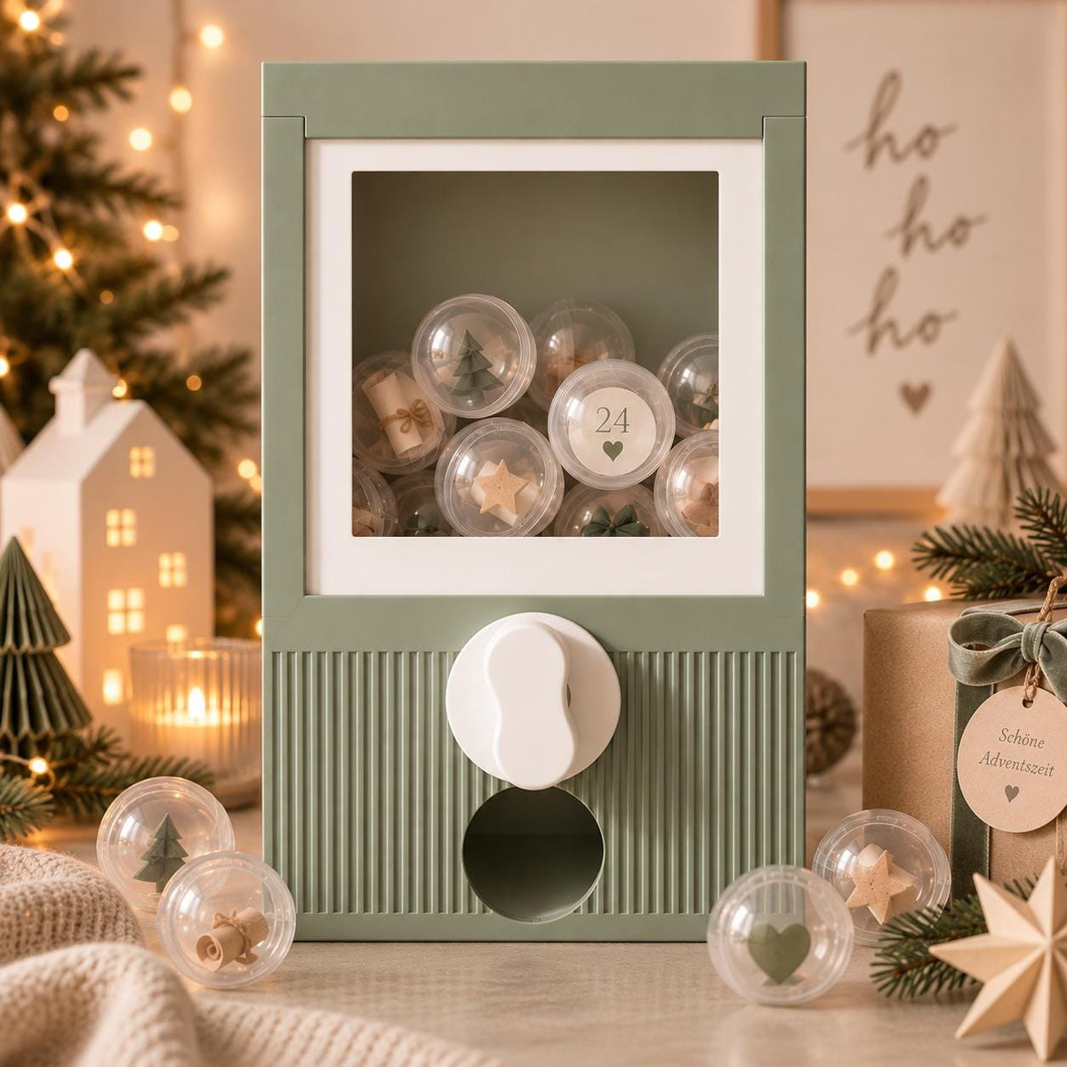 Kapselautomat Adventskalender zum Befüllen | Kapselmaschine mit Kapseln | DIY Adventskalender wiederverwendbar
