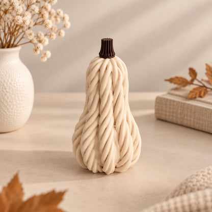 Kürbis in Strickoptik