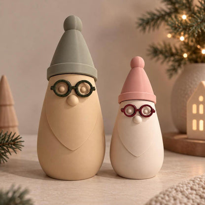 Weihnachtswichtel mit Brille