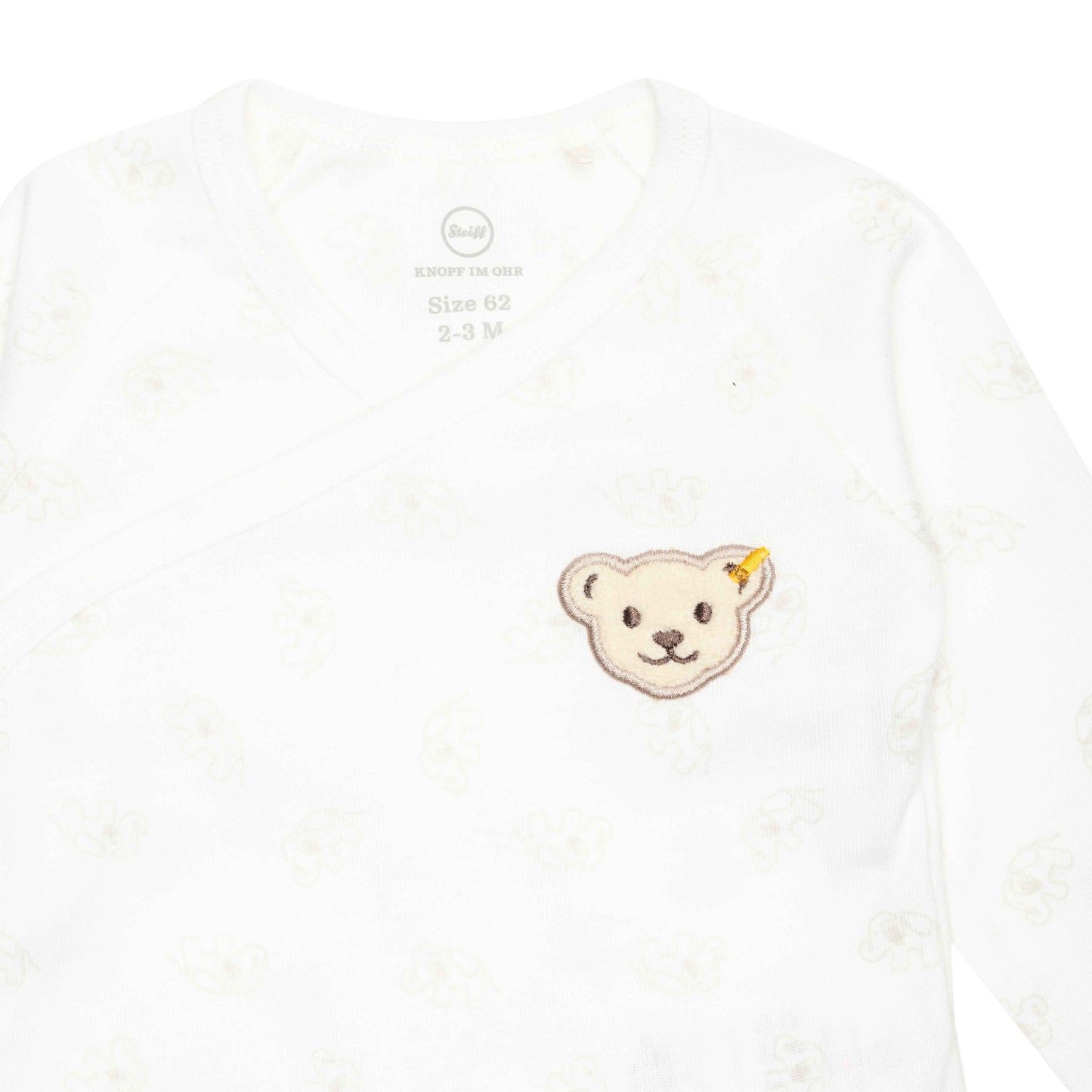 GOTS-zertifizierter Wickelbody für Babys, besonders sanft und komfortabel.