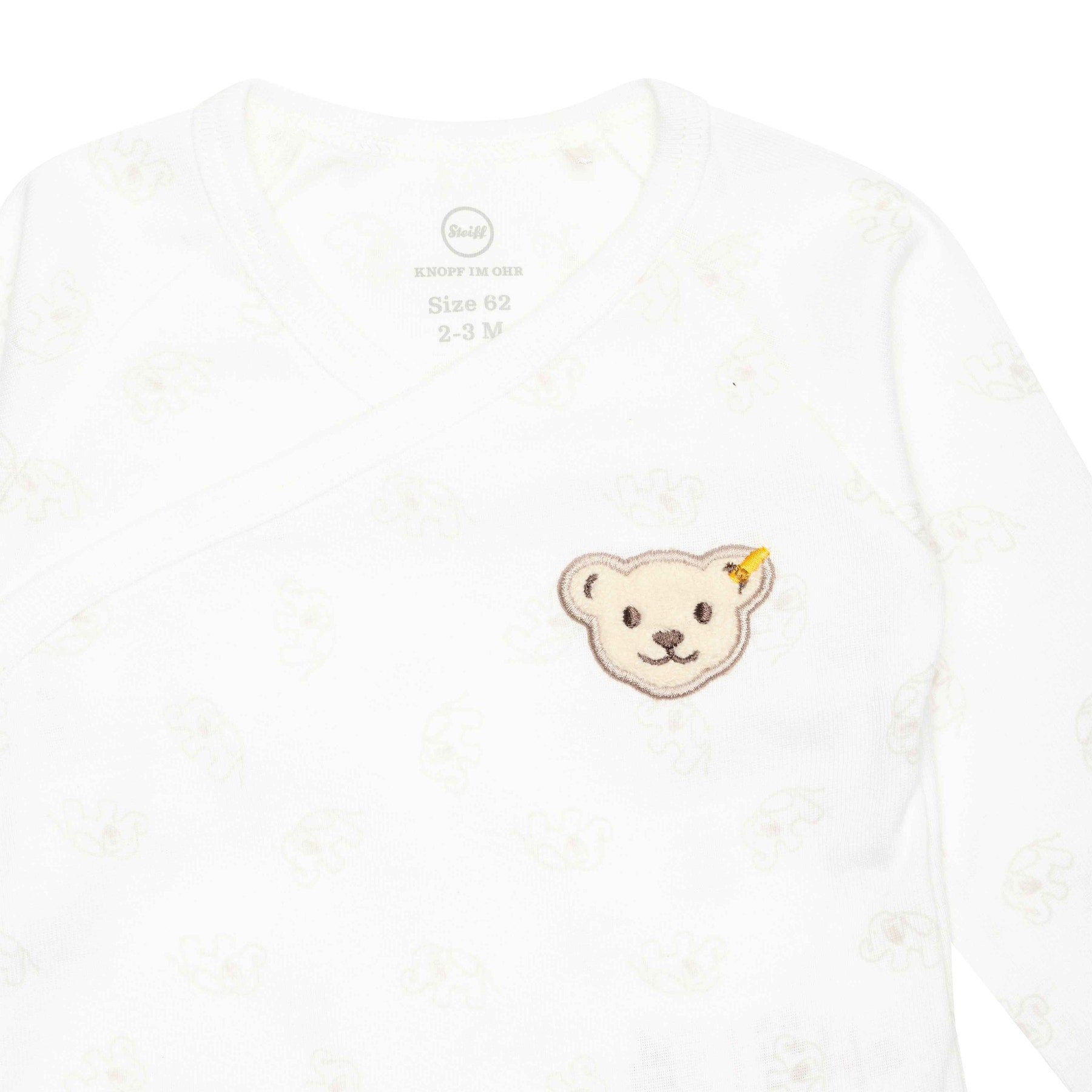 GOTS-zertifizierter Wickelbody für Babys, besonders sanft und komfortabel.